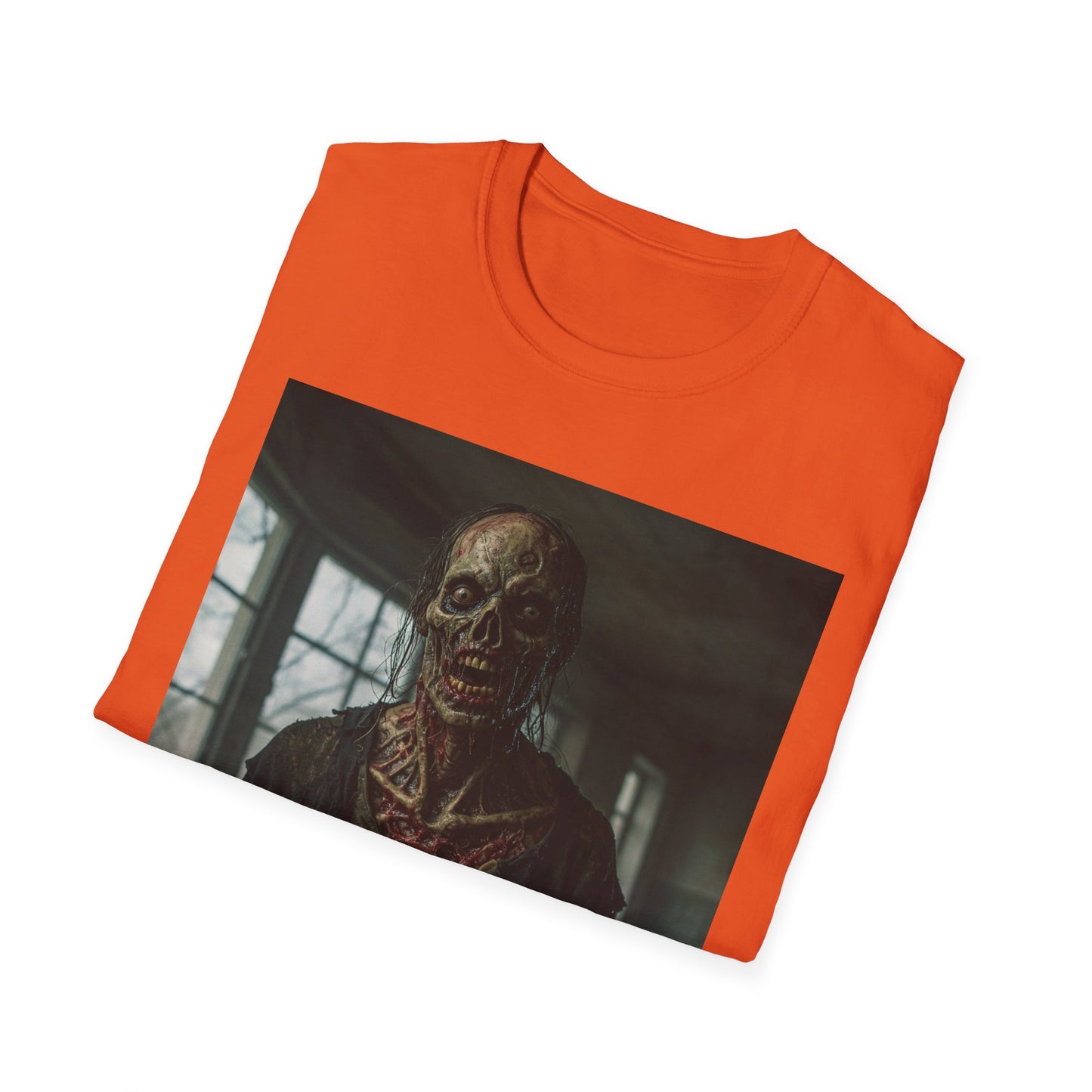 Apocalyptic Portrait Tee, bold, decaying zombie graphic