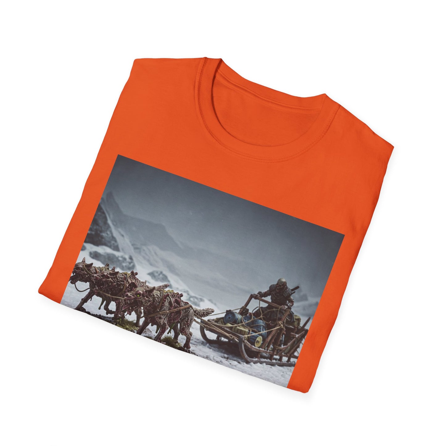 Adventure Awaits Unisex Softstyle T-Shirt - Mountain Trekking Design