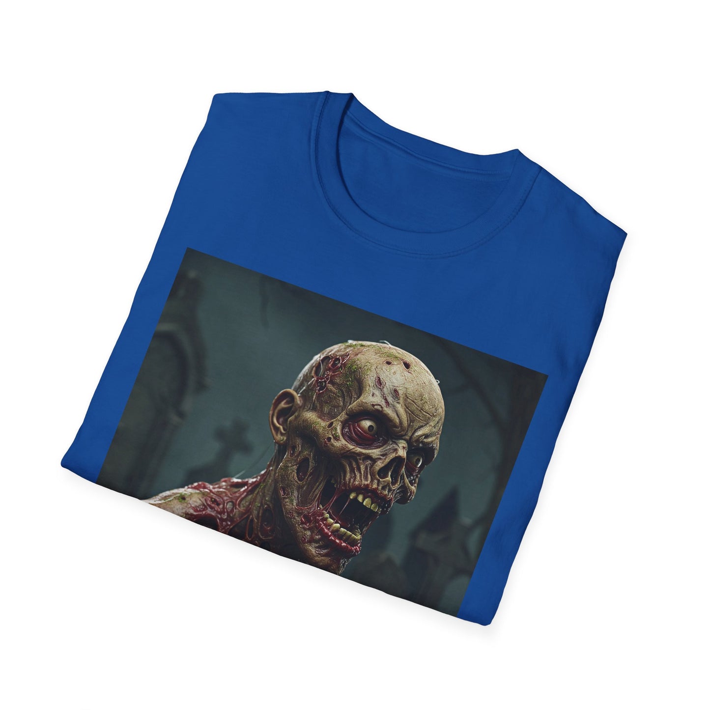 Creepy Zombie Graphic Unisex Softstyle T-Shirt