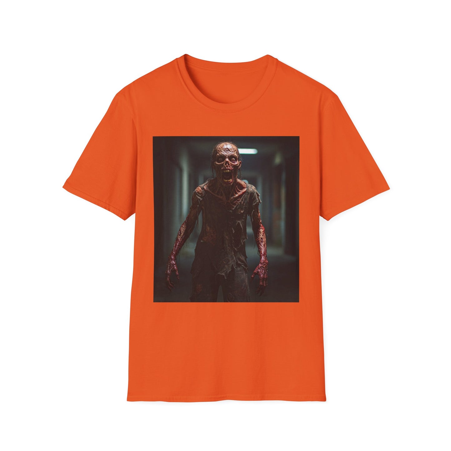 Apocalyptic Portrait Tee, bold, decaying zombie graphic