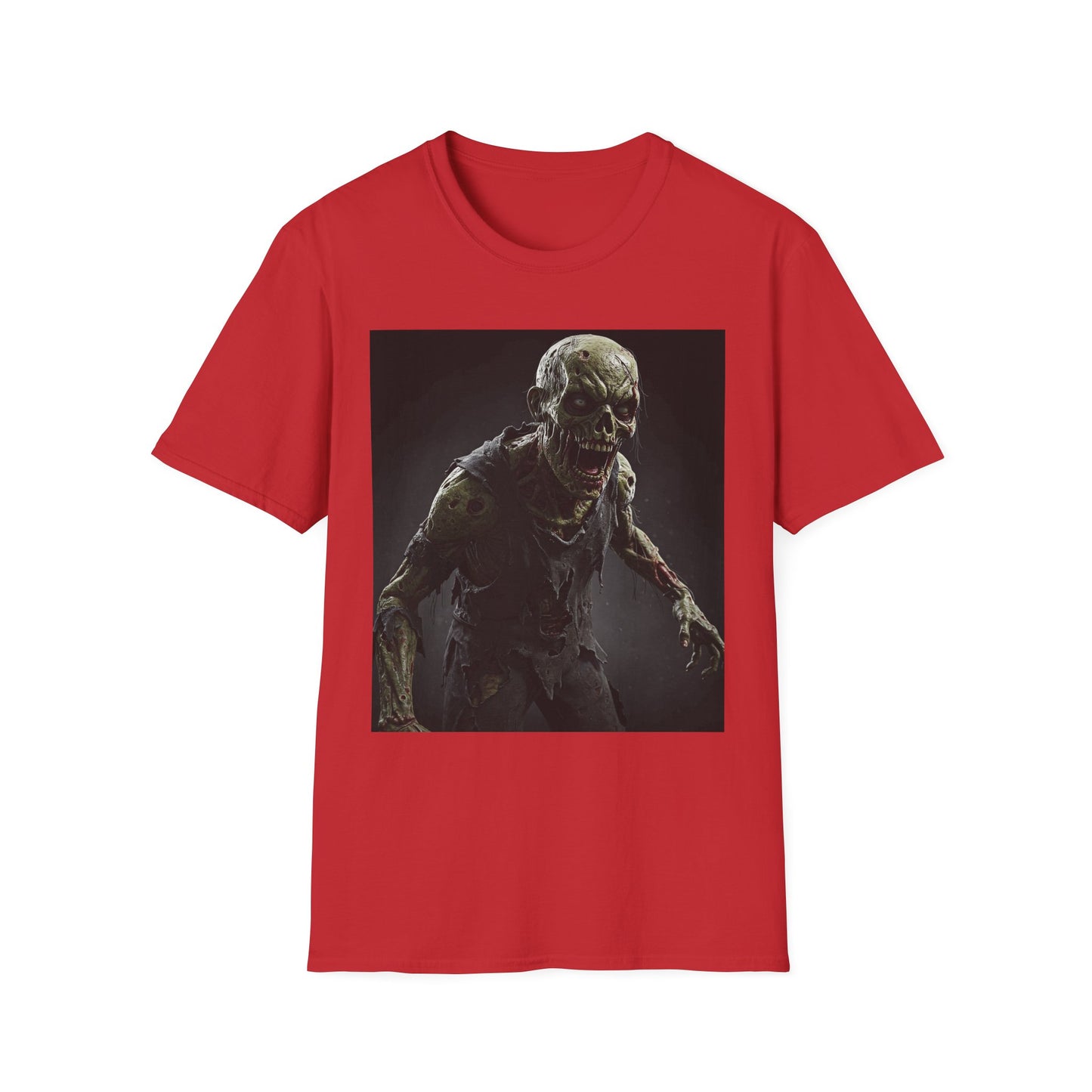 Apocalyptic Portrait Tee, bold, decaying zombie graphic