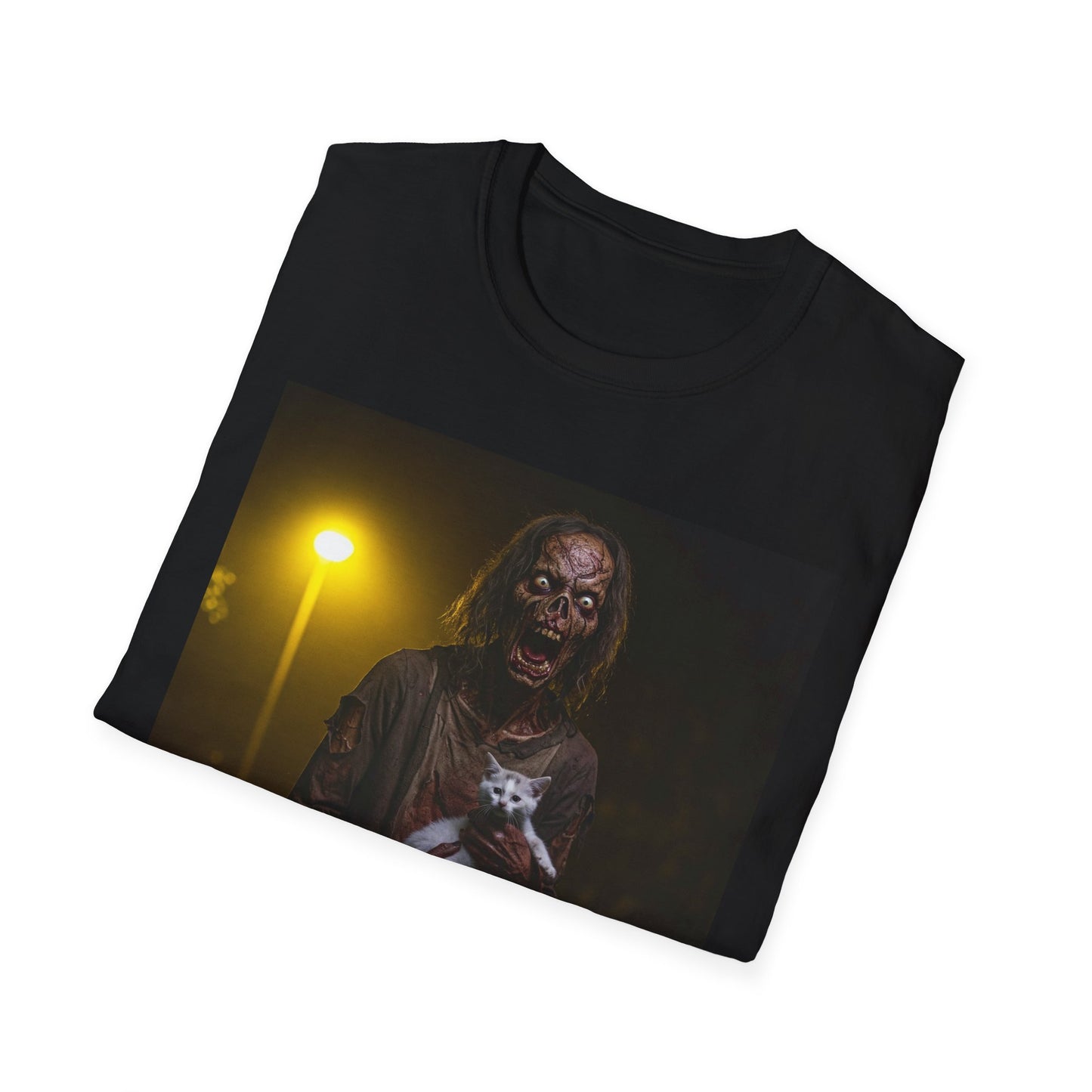 Apocalyptic Portrait Tee, bold, decaying zombie graphic