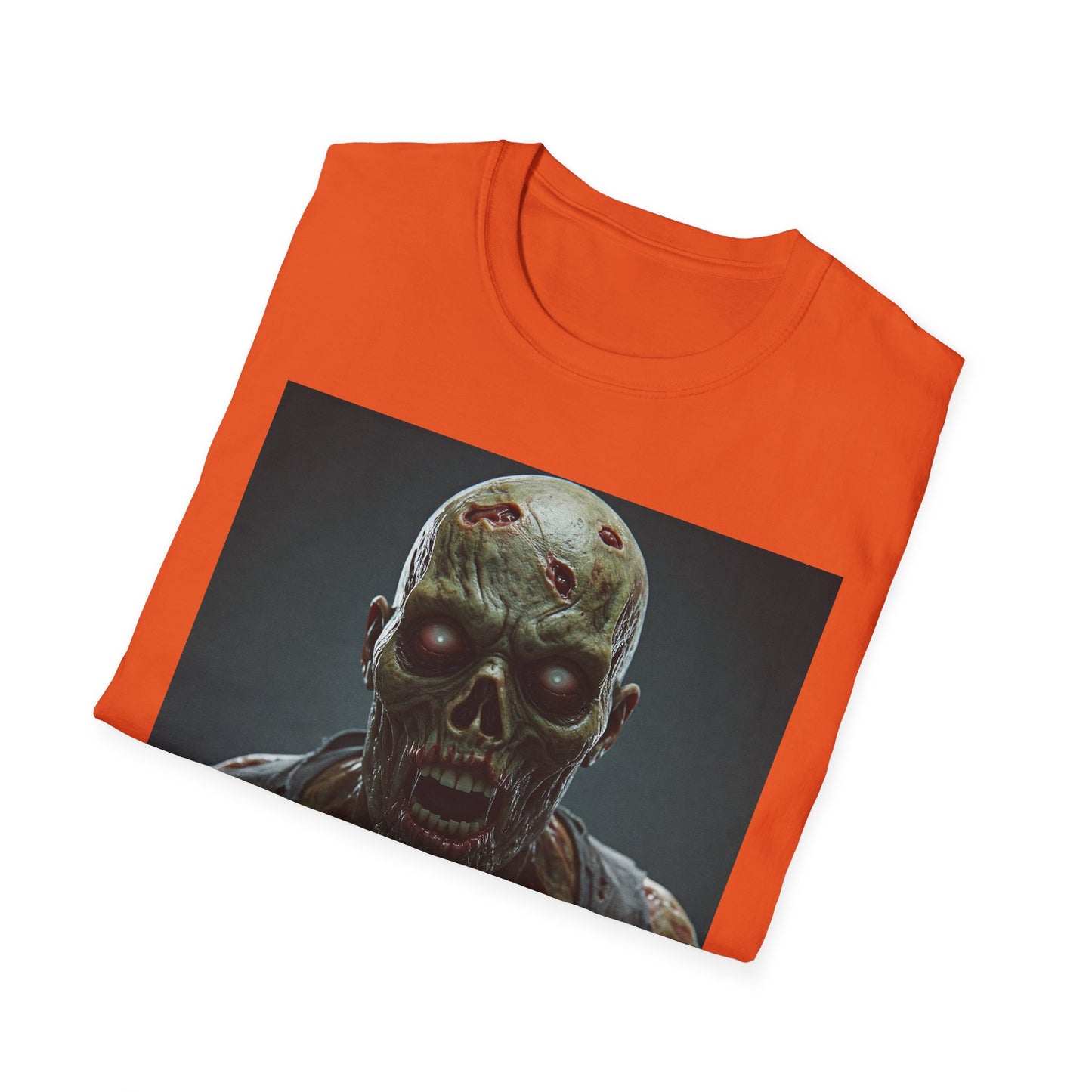 Apocalyptic Portrait Tee, bold, decaying zombie graphic