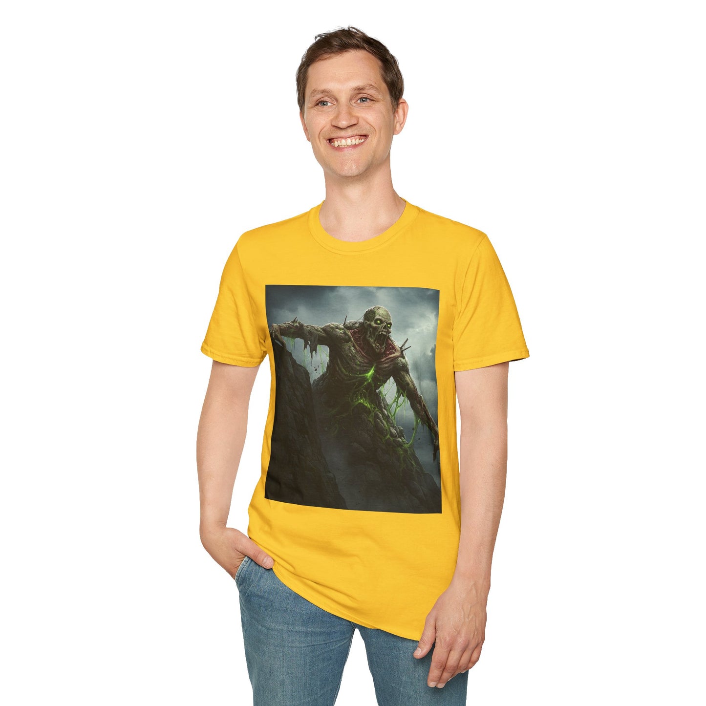 Creepy Monster Unisex Softstyle T-Shirt - Perfect for Halloween and Horror Fans