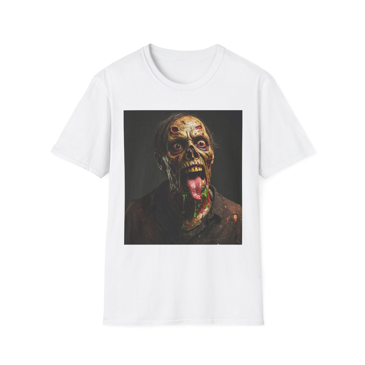 Apocalyptic Portrait Tee, bold, decaying zombie graphic