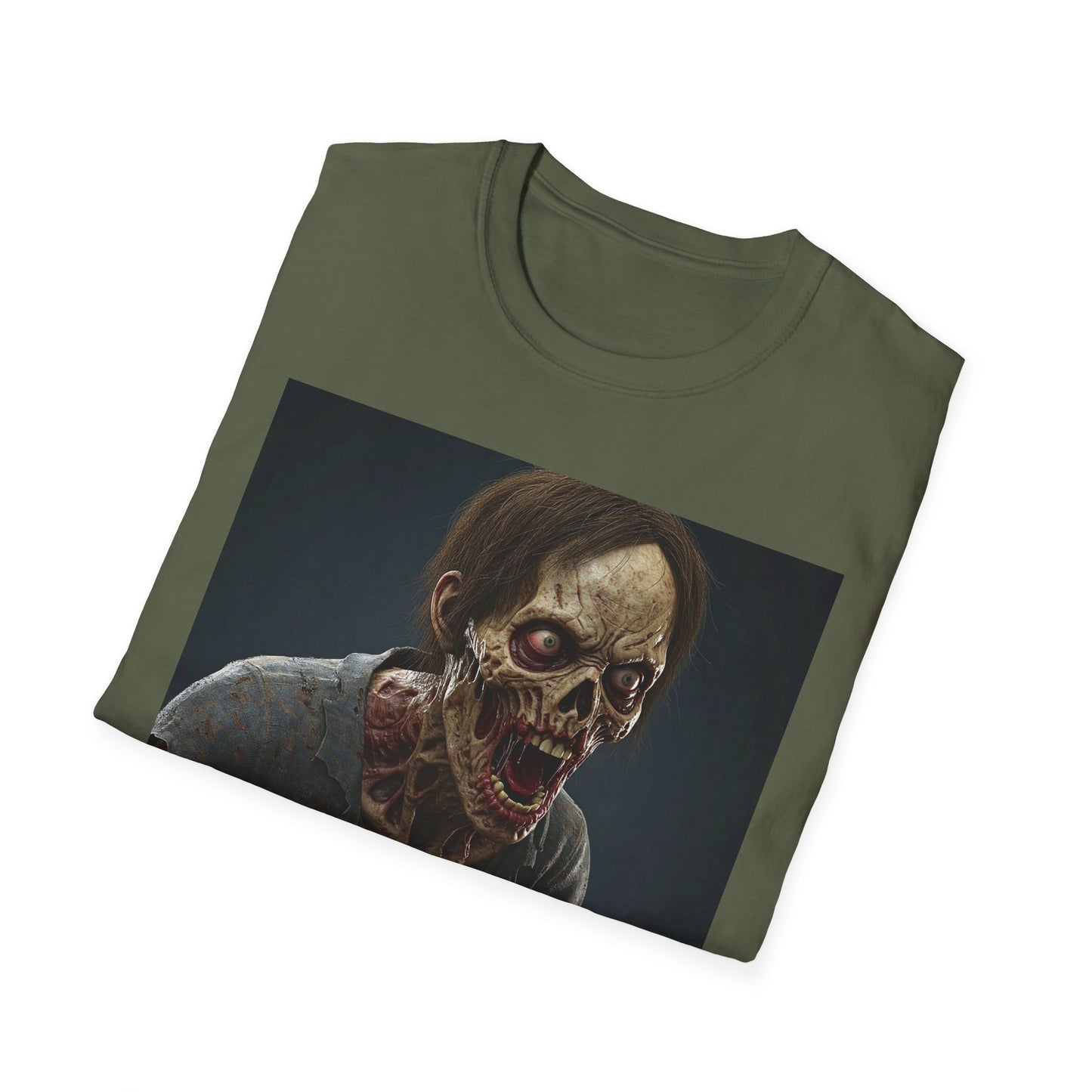 Apocalyptic Portrait Tee, bold, decaying zombie graphic