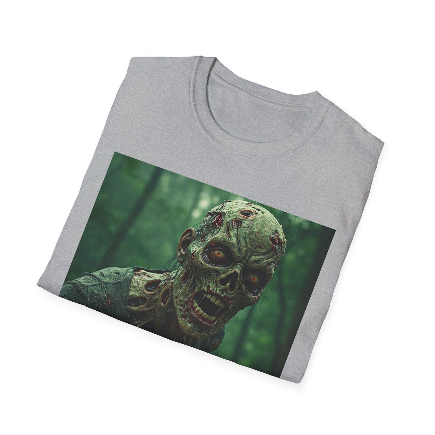 Apocalyptic Portrait Tee, bold, decaying zombie graphic