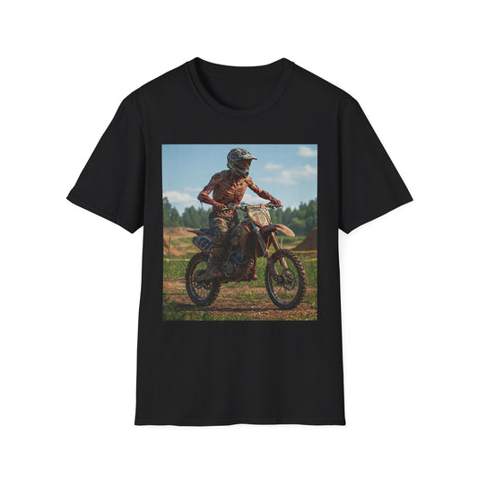 Motorcycle Apocalyptic Portrait Tee, bold, decaying zombie graphic