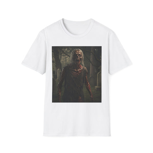 Zombie Horror Apocalyptic Portrait Tee, bold, decaying zombie graphic