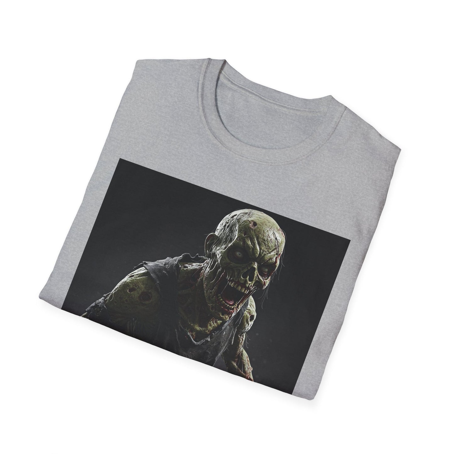 Apocalyptic Portrait Tee, bold, decaying zombie graphic