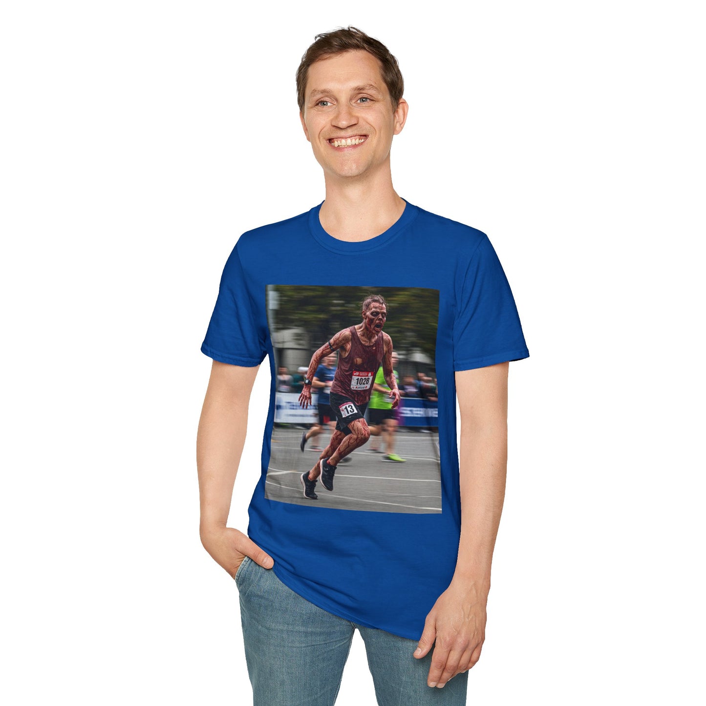 Motivational Run Unisex Softstyle T-Shirt - Perfect for Runners and Fitness Enthusiasts