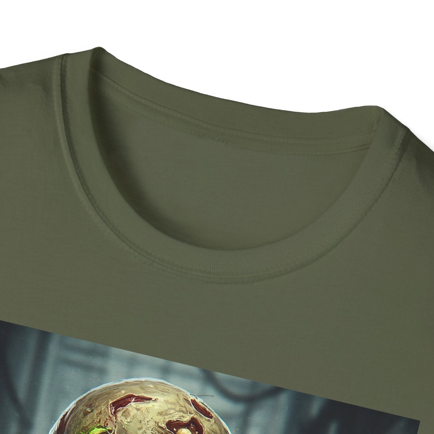 Apocalyptic Portrait Tee, bold, decaying zombie graphic