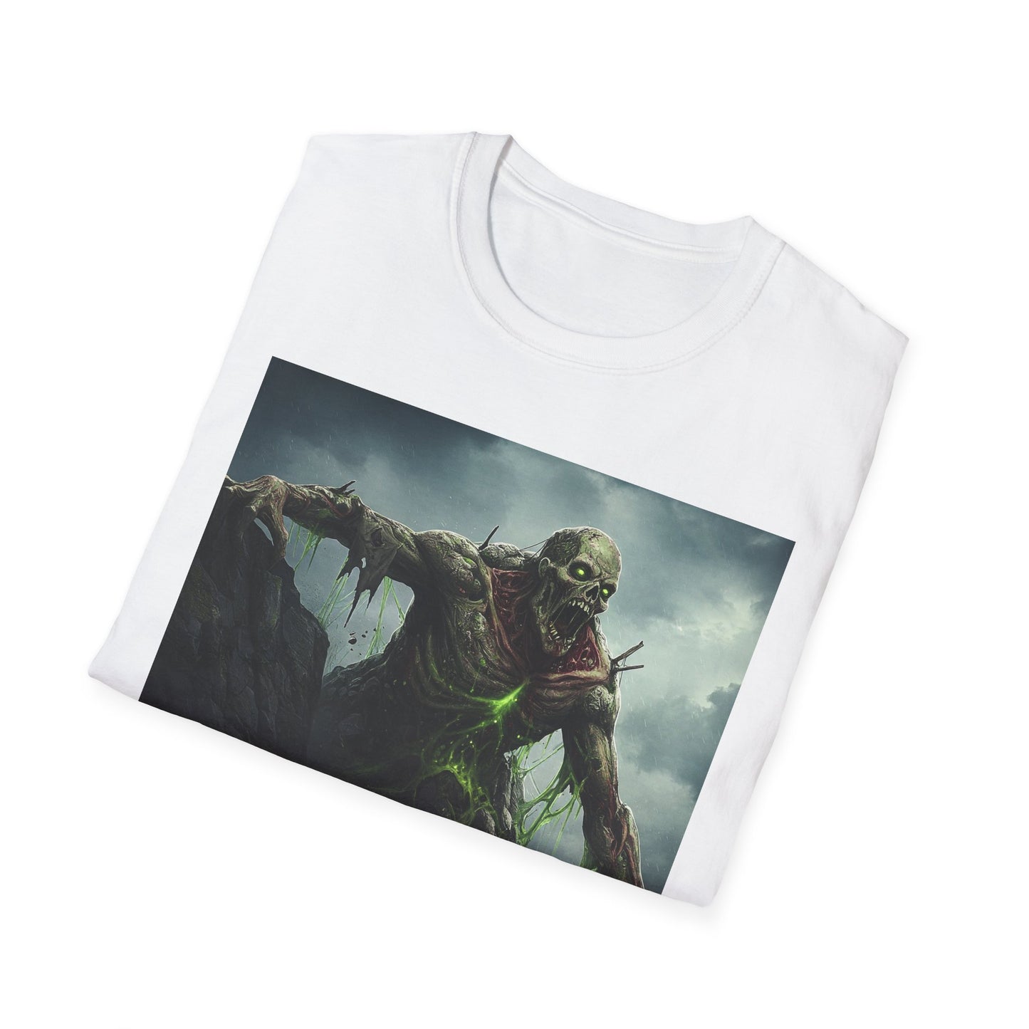 Creepy Monster Unisex Softstyle T-Shirt - Perfect for Halloween and Horror Fans