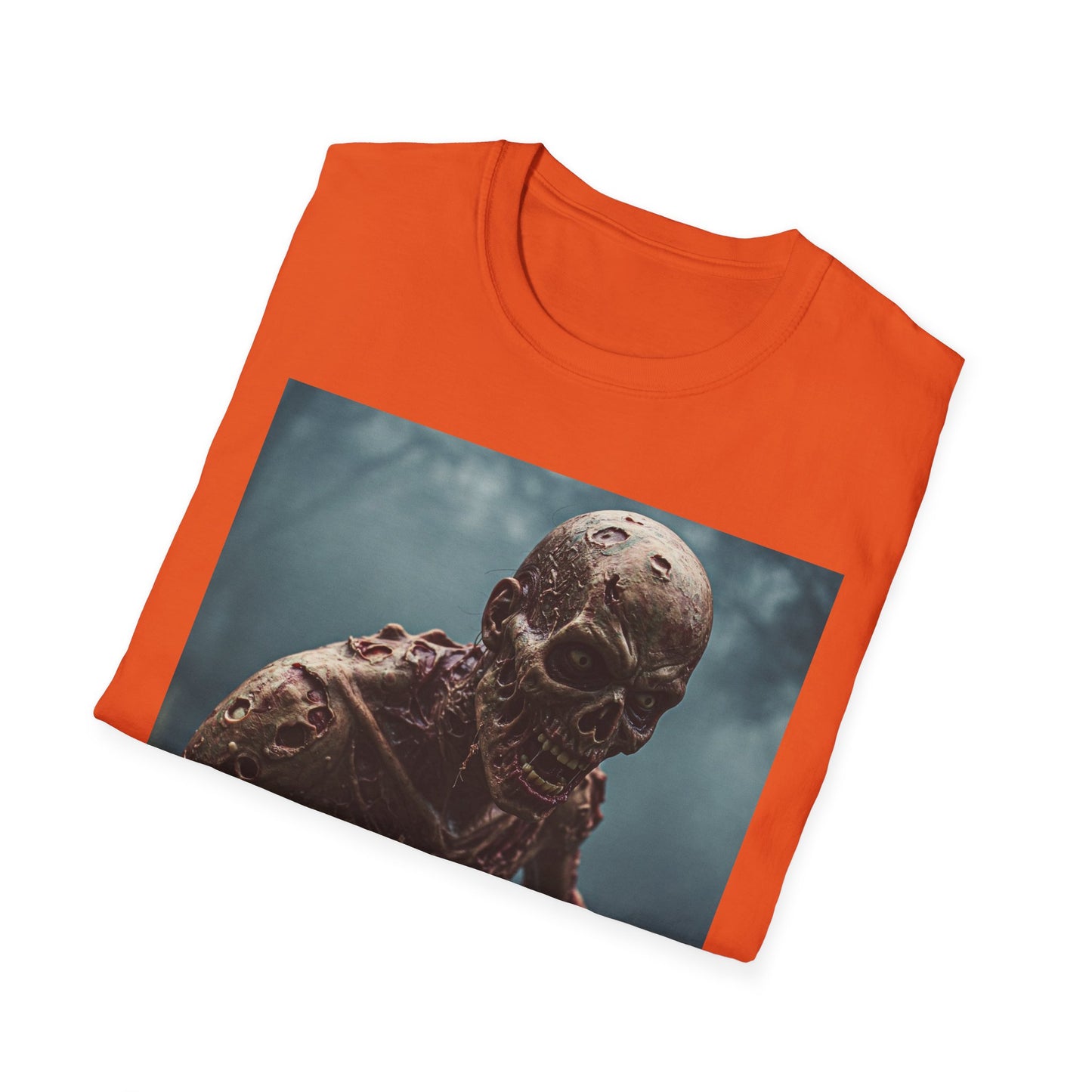 Apocalyptic Portrait Tee, bold, decaying zombie graphic