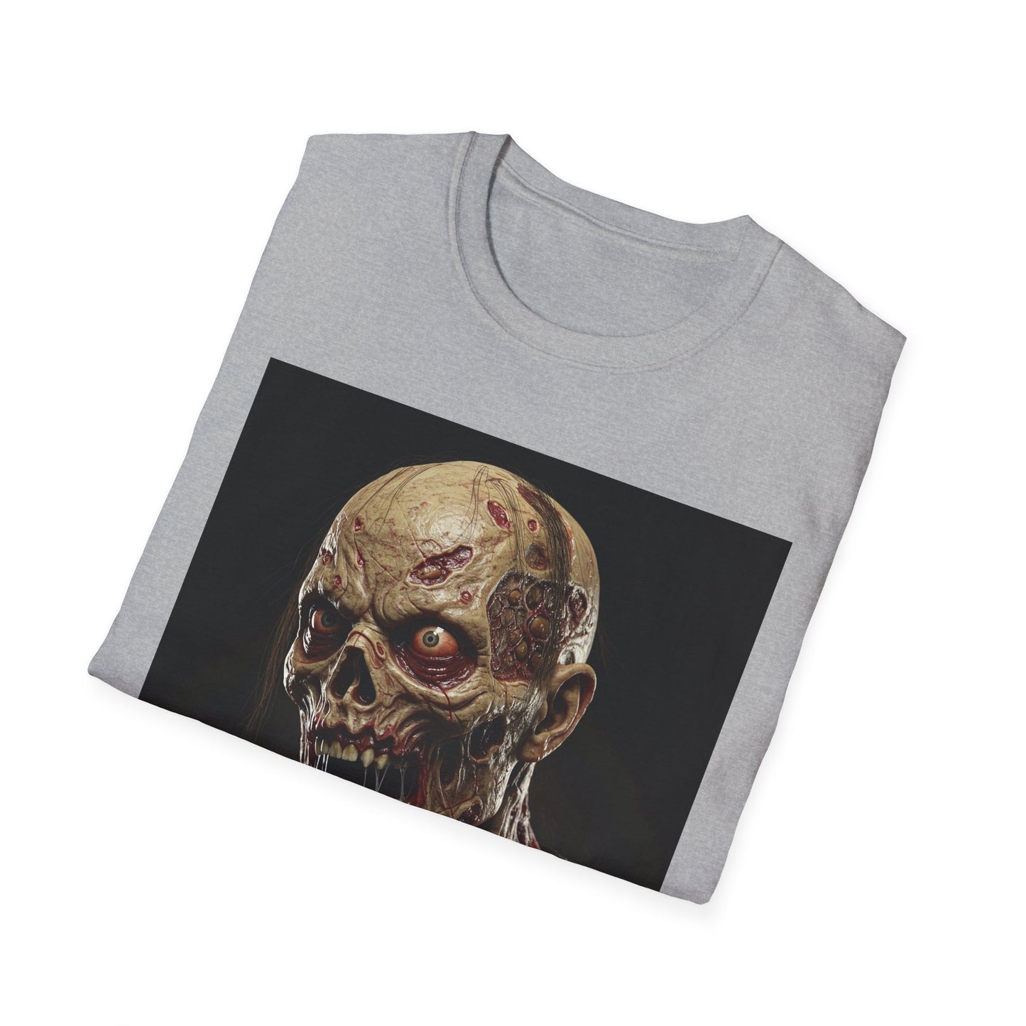 Apocalyptic Portrait Tee, bold, decaying zombie graphic