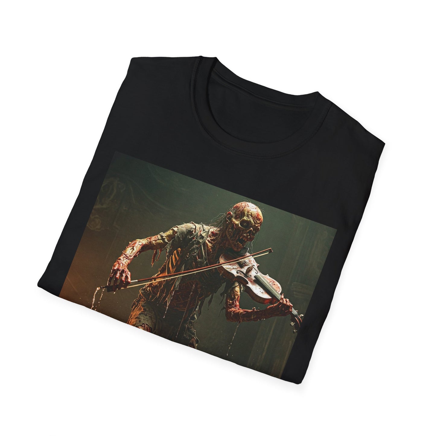 Creepy Creature Violinist Unisex T-Shirt - Spooky Halloween Tee