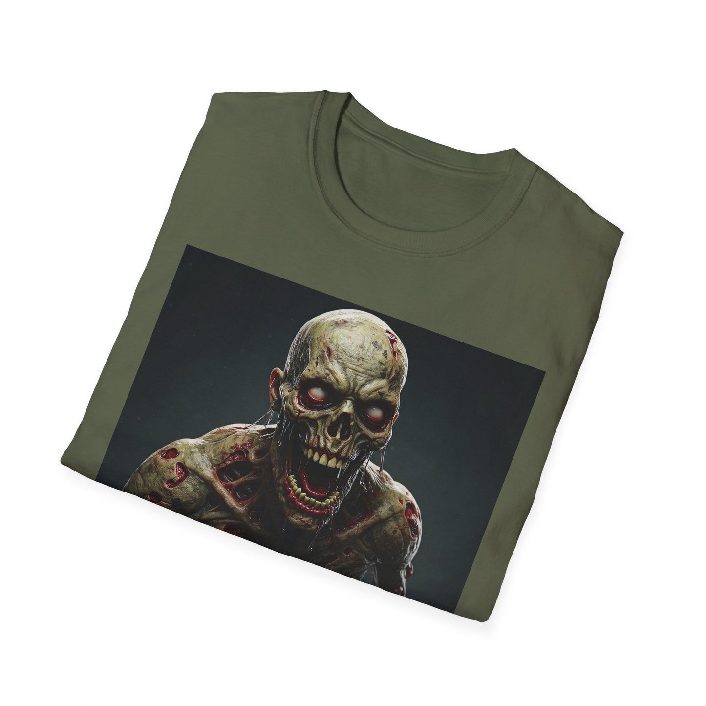 Apocalyptic Portrait Tee, bold, decaying zombie graphic