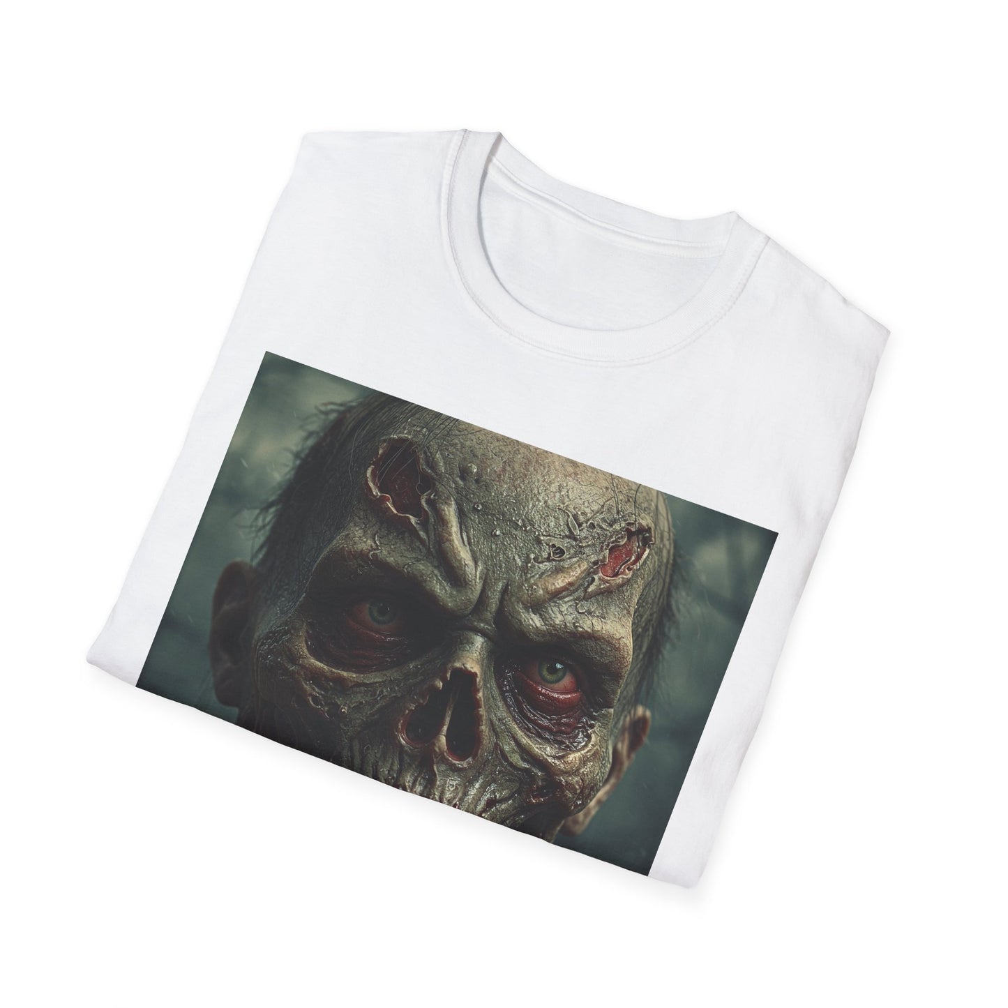 Apocalyptic Portrait Tee, bold, decaying zombie graphic