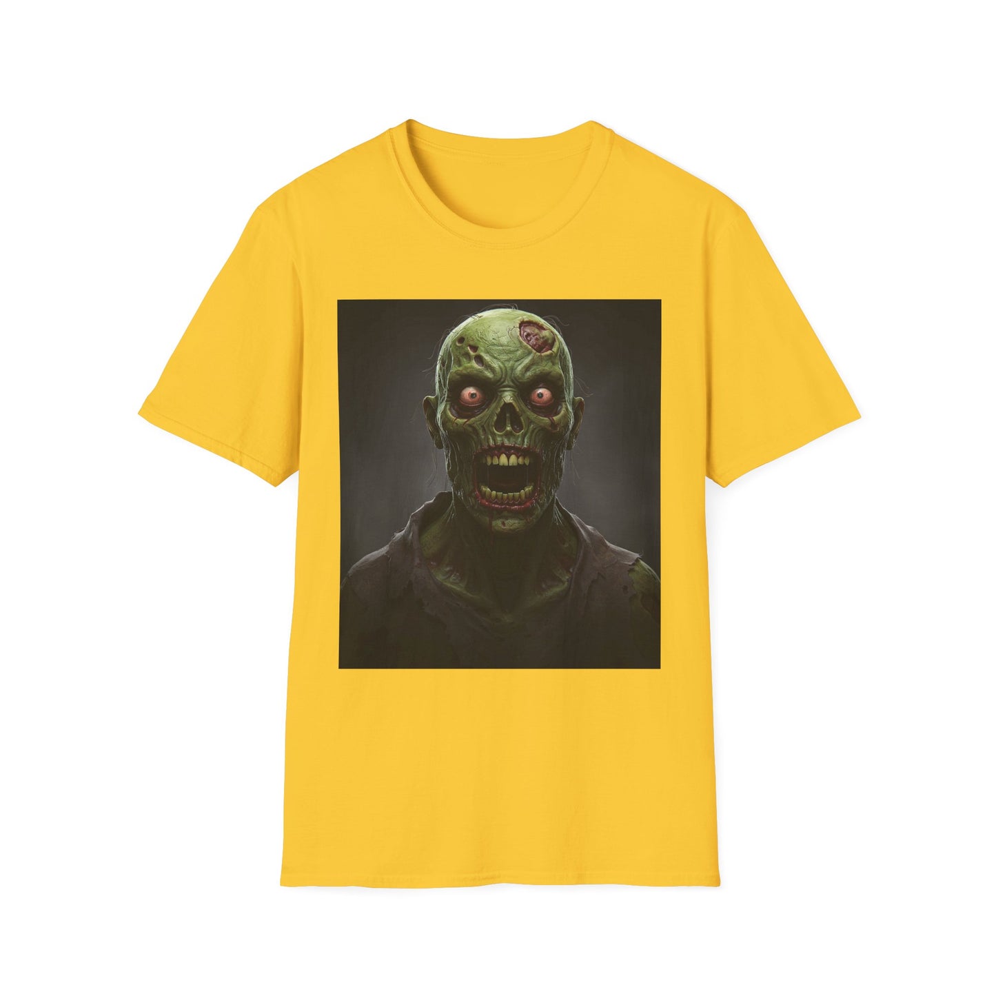 Apocalyptic Portrait Tee, bold, decaying zombie graphic