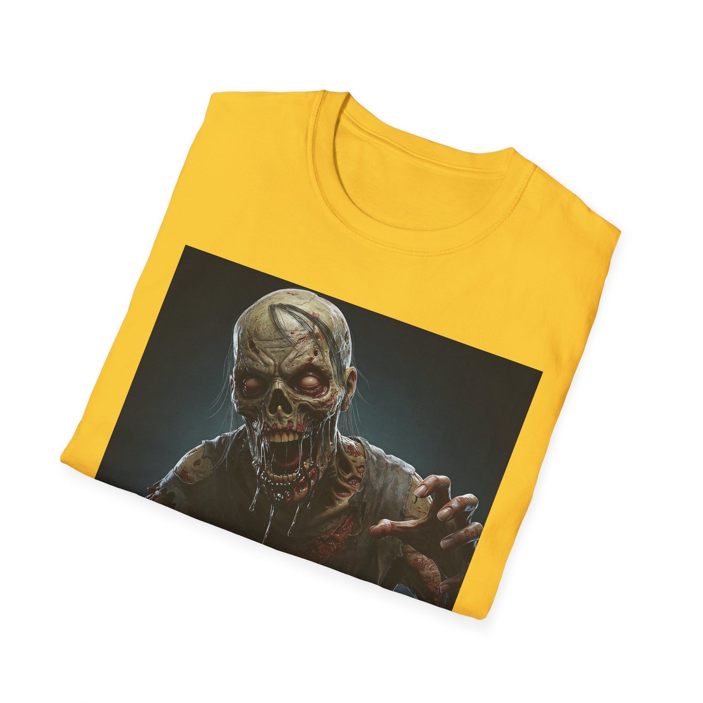 Apocalyptic Portrait Tee, bold, decaying zombie graphic