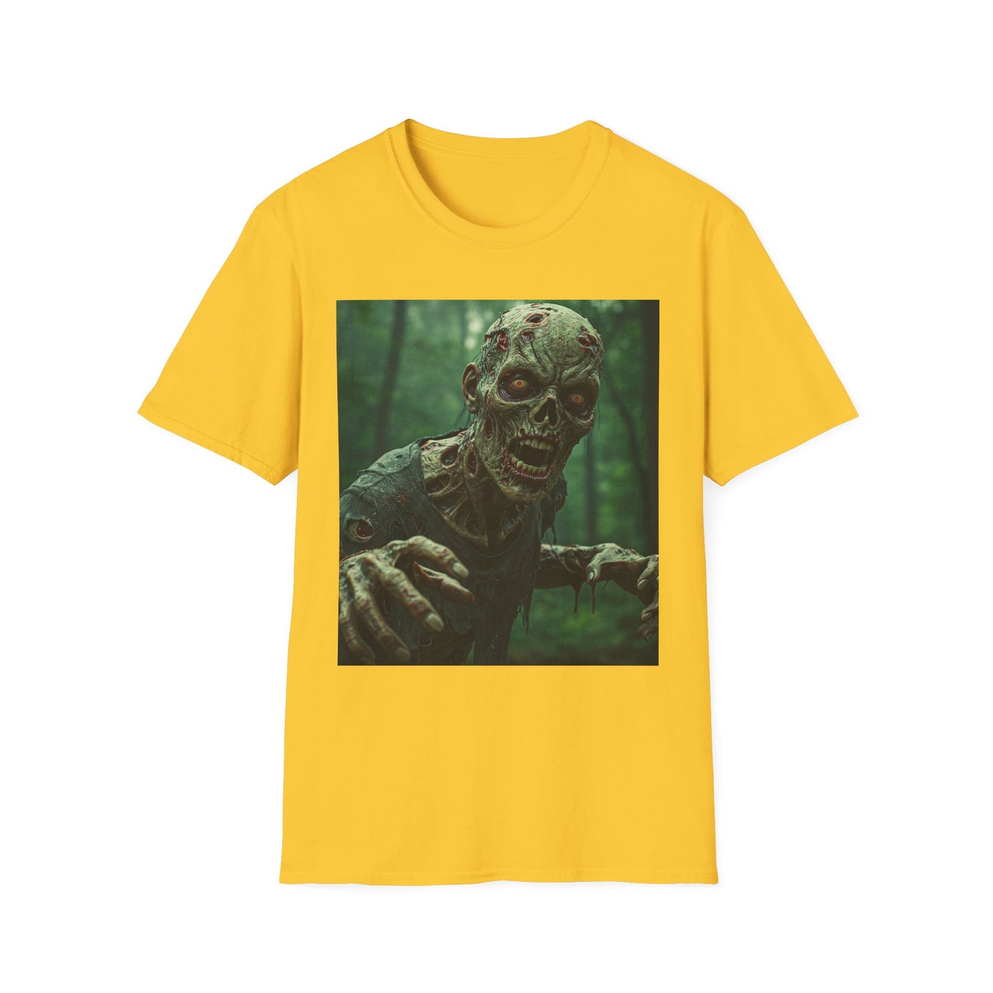 Apocalyptic Portrait Tee, bold, decaying zombie graphic