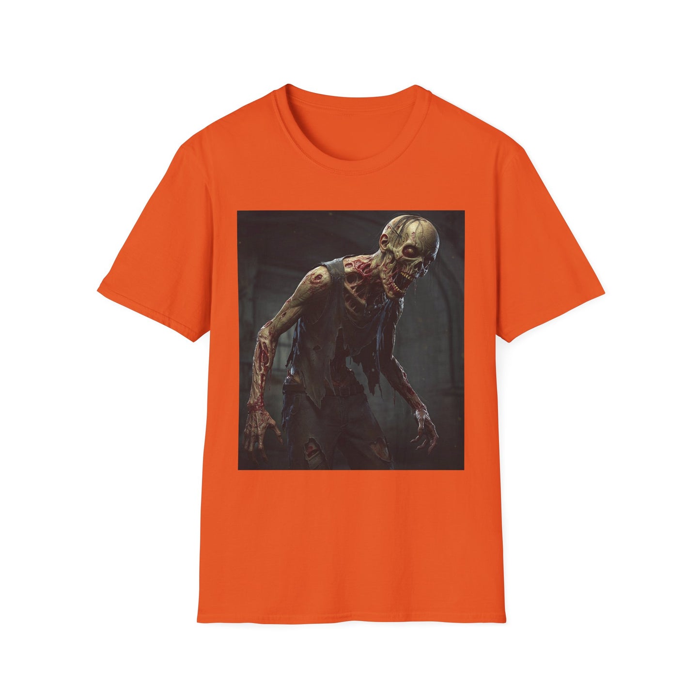 Apocalyptic Portrait Tee, bold, decaying zombie graphic