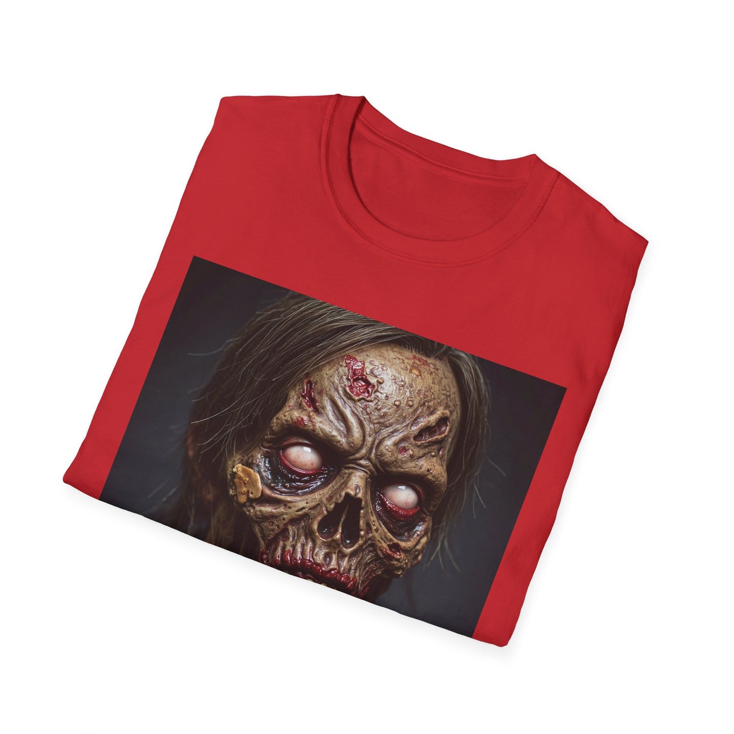 Apocalyptic Portrait Tee, bold, decaying zombie graphic