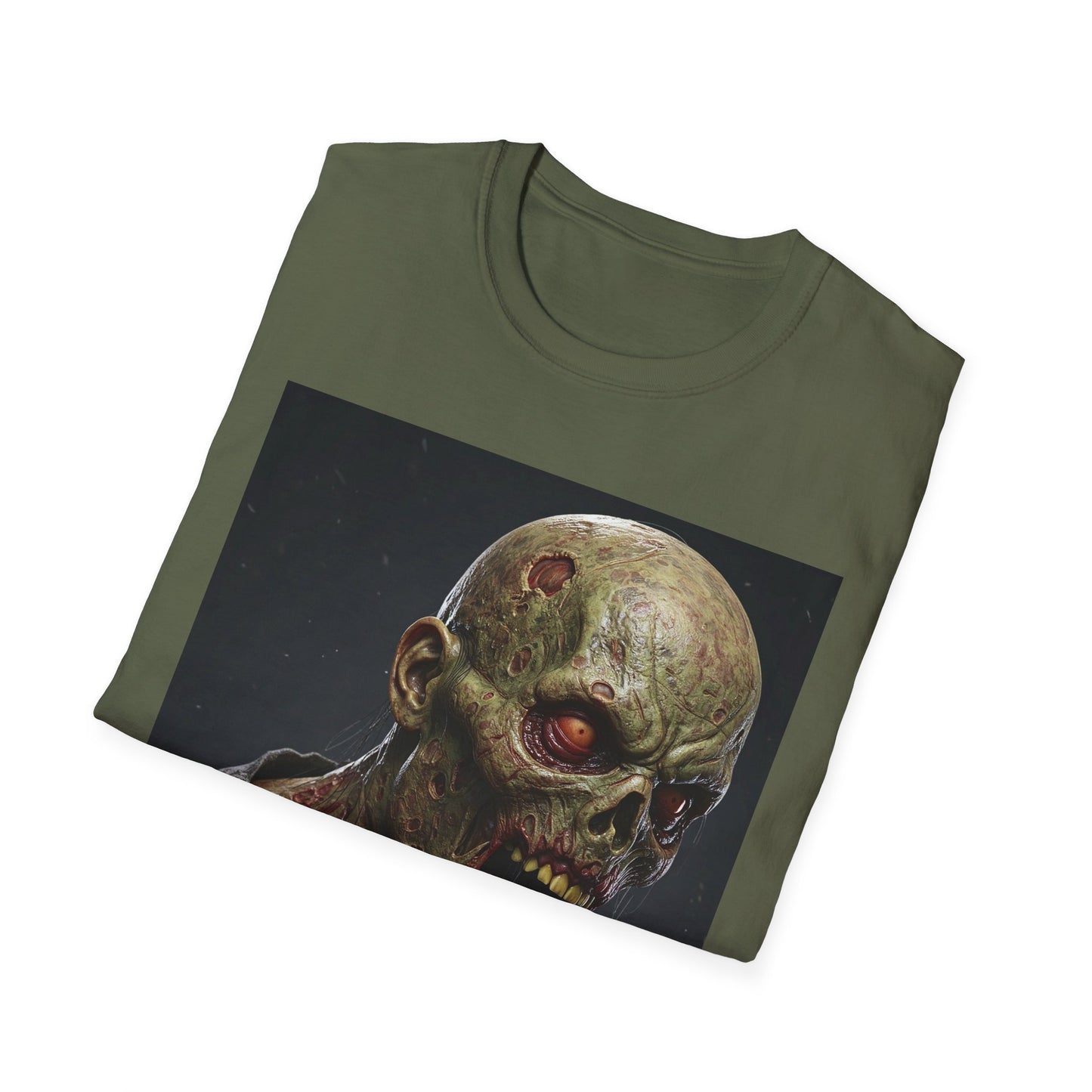 Apocalyptic Portrait Tee, bold, decaying zombie graphic