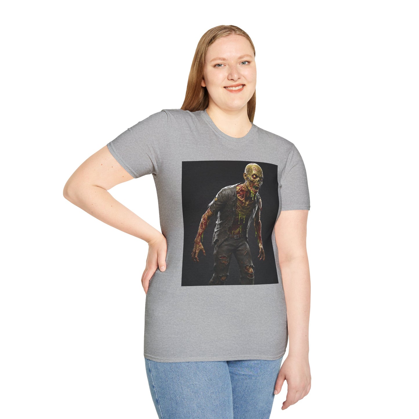 Zombie Graphic Unisex Softstyle T-Shirt | Perfect for Halloween and Horror Fans