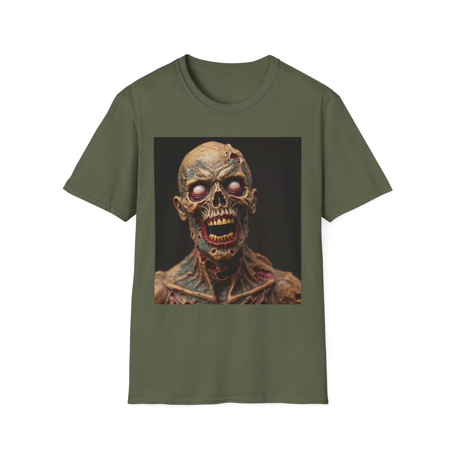 Apocalyptic Portrait Tee, bold, decaying zombie graphic