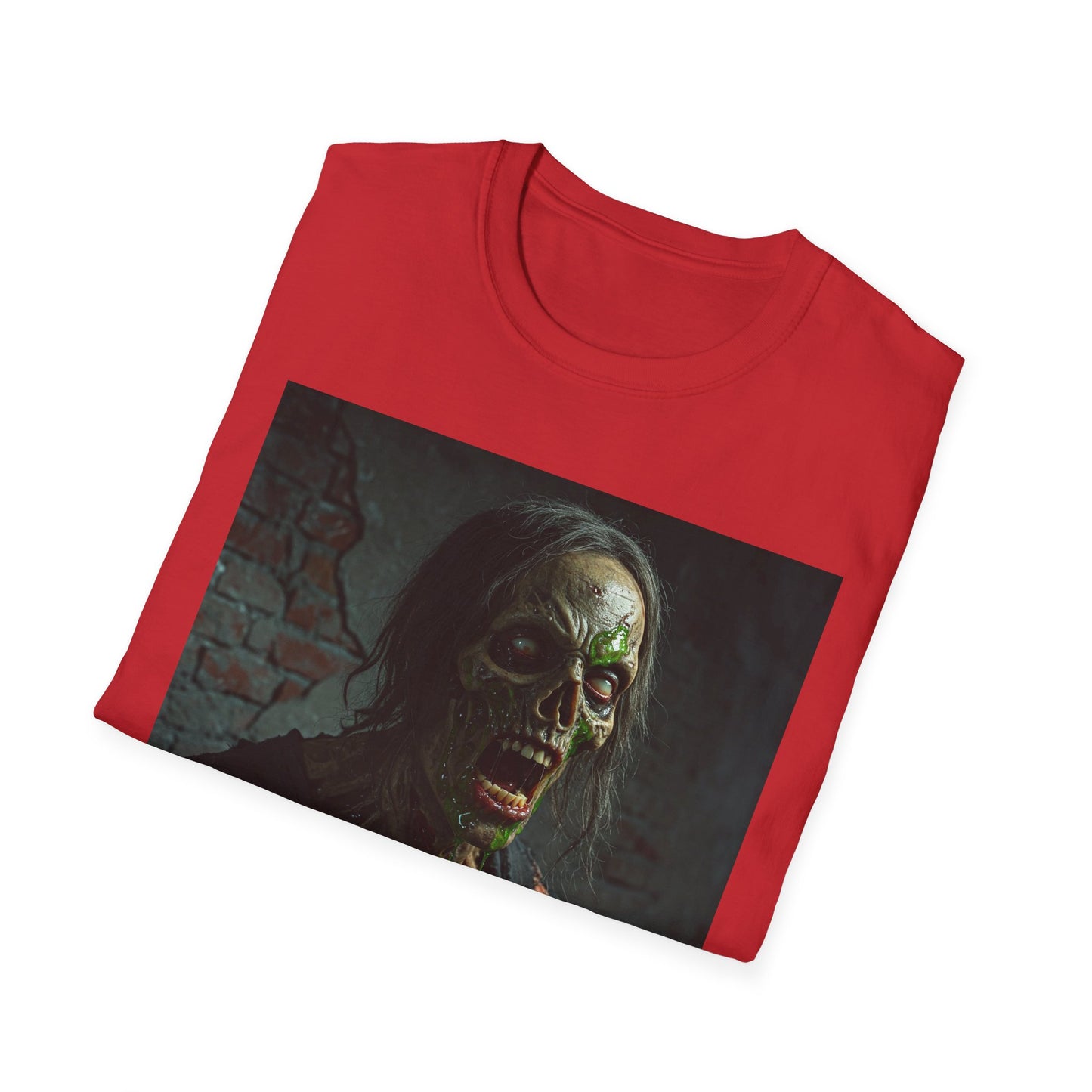 Apocalyptic Portrait Tee, bold, decaying zombie graphic