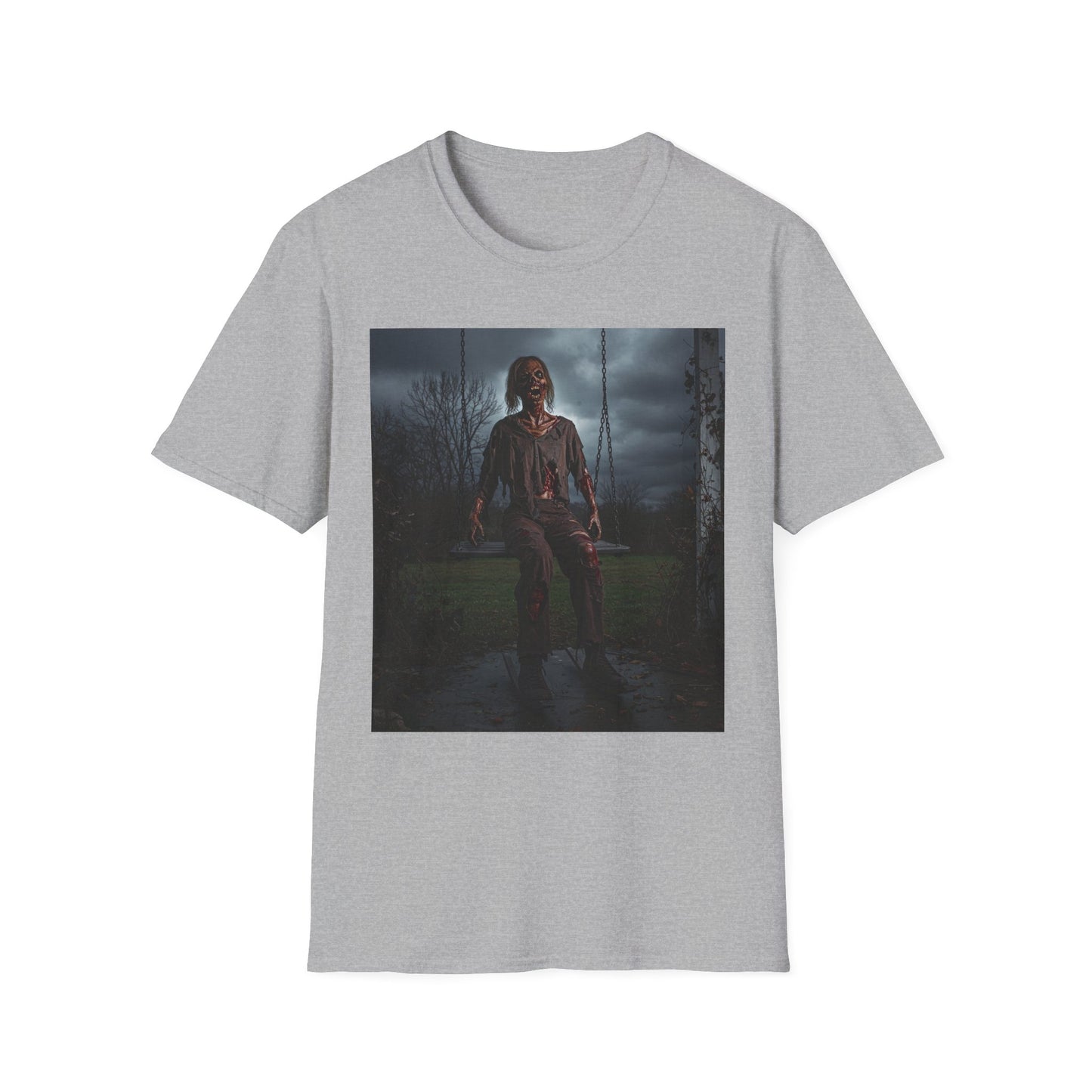 Apocalyptic Portrait Tee, bold, decaying zombie graphic