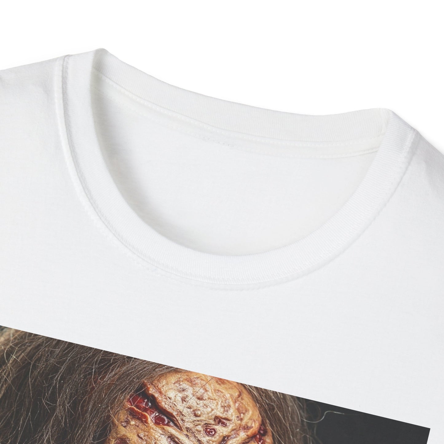 Apocalyptic Portrait Tee, bold, decaying zombie graphic