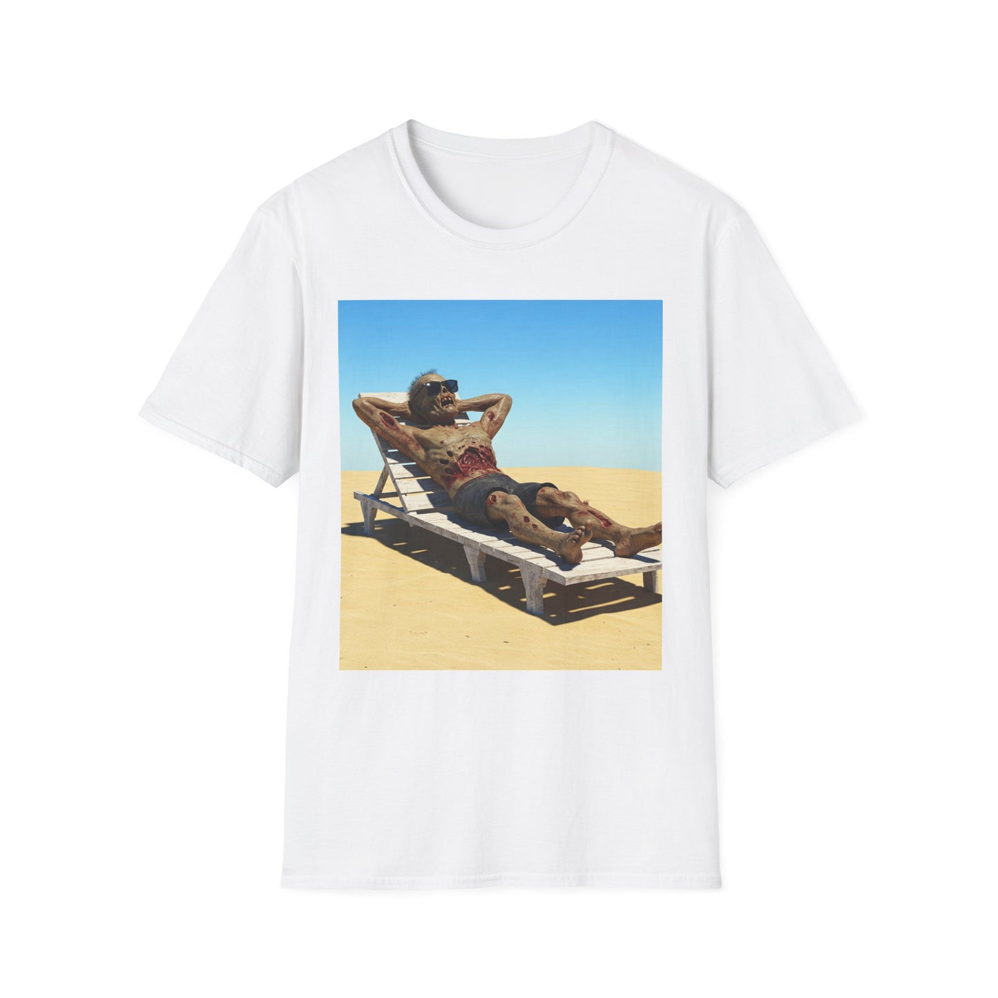 Relaxed Vibes Unisex Softstyle T-Shirt - Beach Chill Design