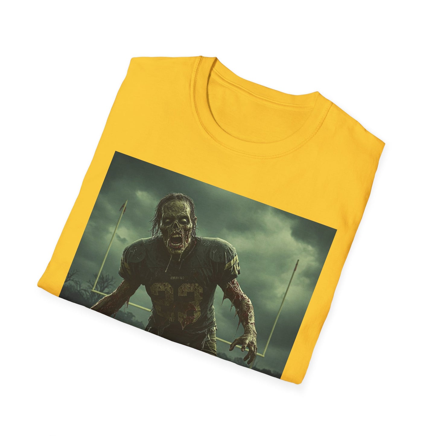 Zombie Football Unisex Softstyle T-Shirt - Perfect for Halloween Fans