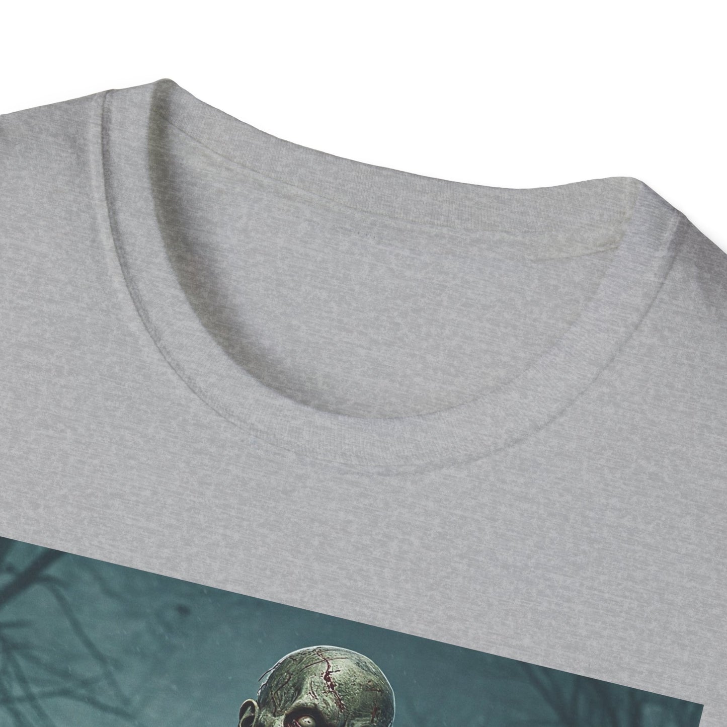 Apocalyptic Portrait Tee, bold, decaying zombie graphic