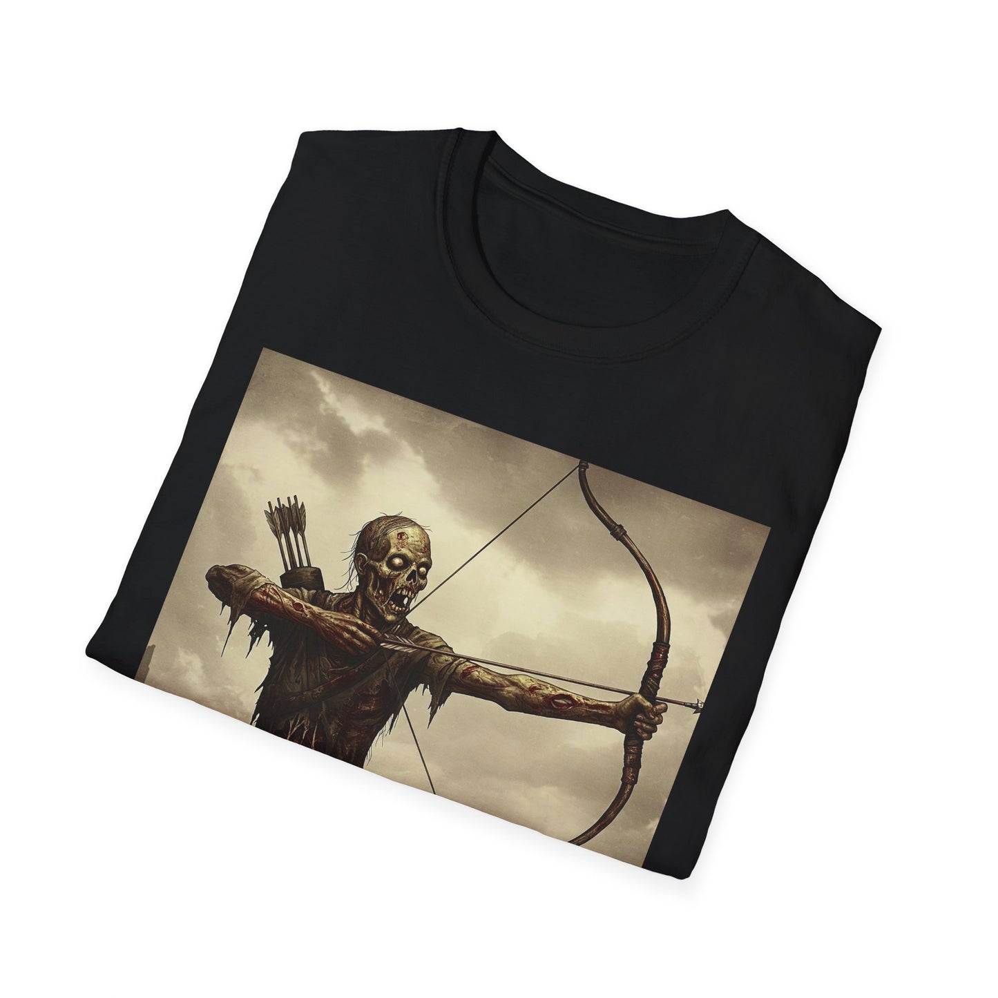 Apocalyptic Portrait Tee, bold, decaying zombie graphic