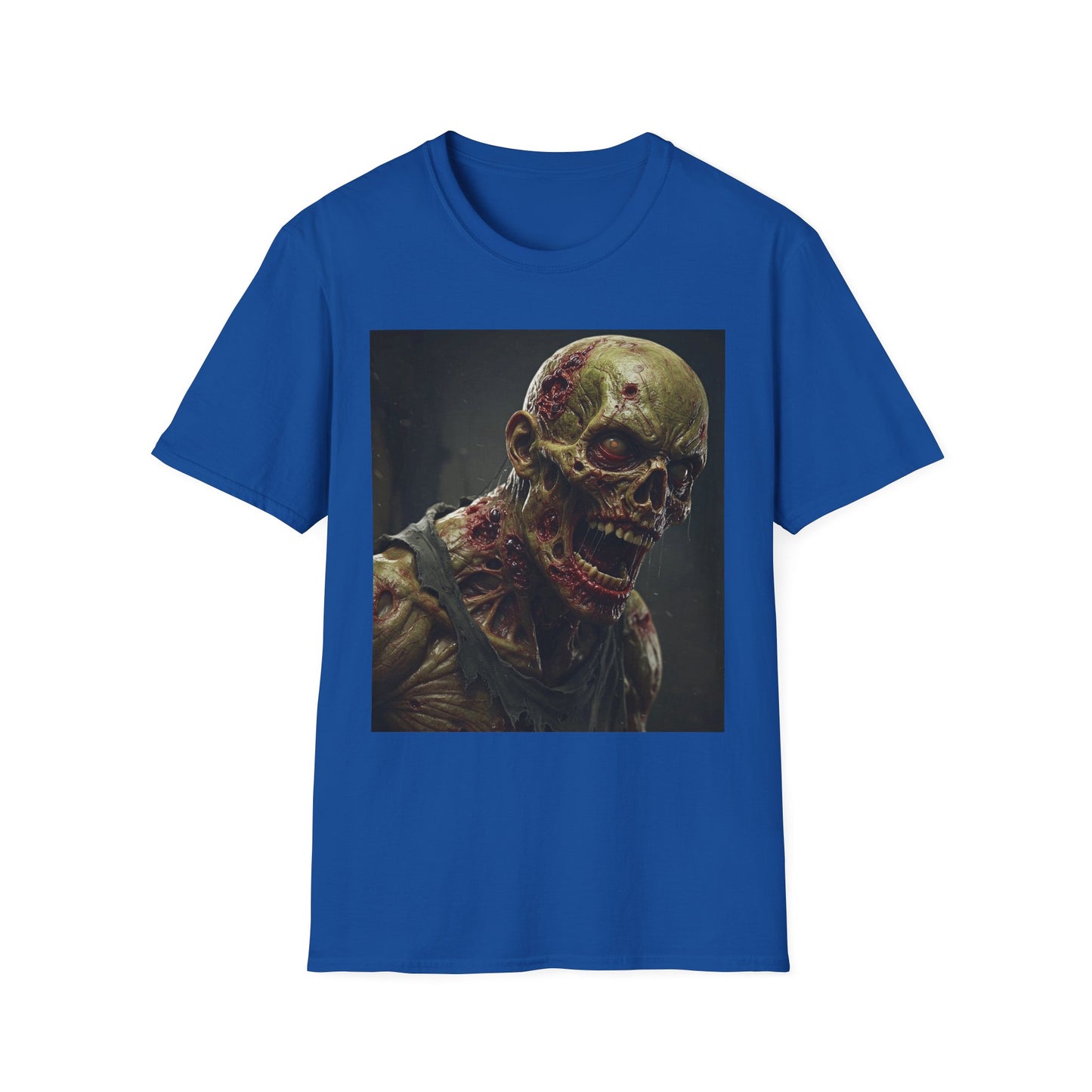 Apocalyptic Portrait Tee, bold, decaying zombie graphic