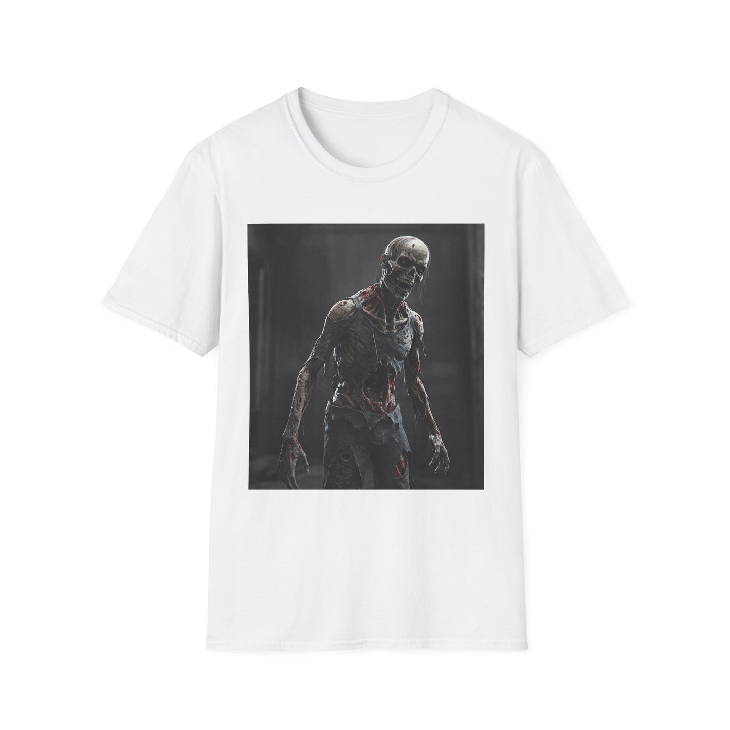 Apocalyptic Portrait Tee, bold, decaying zombie graphic