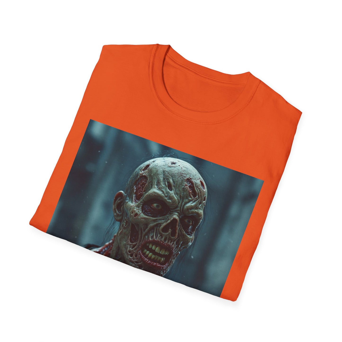 Apocalyptic Portrait Tee, bold, decaying zombie graphic