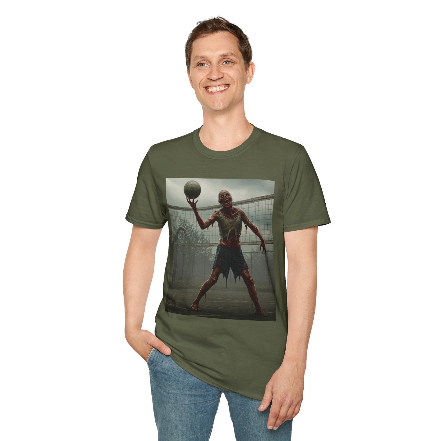 Zombie Basketball Unisex Softstyle T-Shirt | Horror Graphic Tee