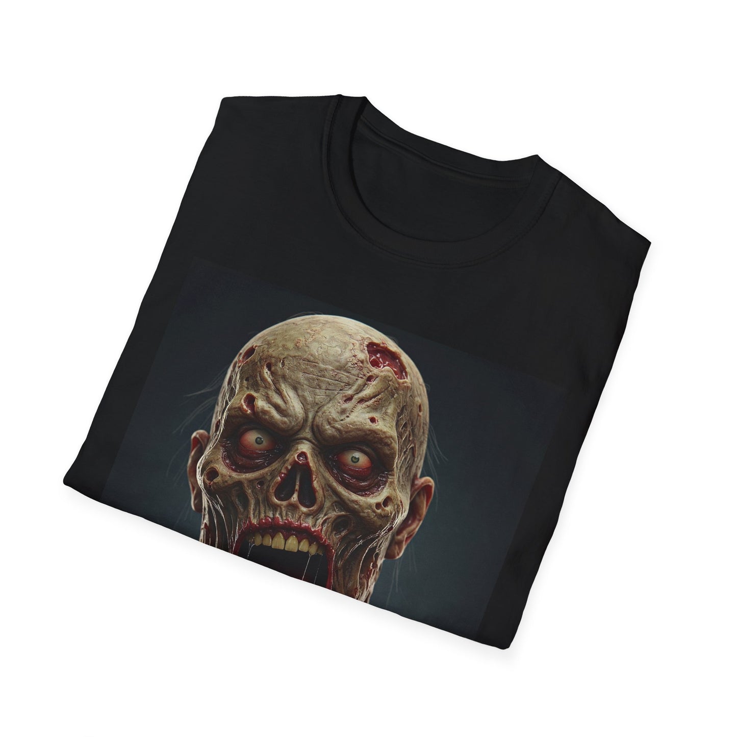 Apocalyptic Portrait Tee, bold, decaying zombie graphic