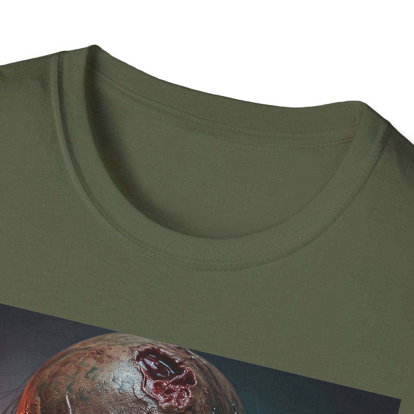 Apocalyptic Portrait Tee, bold, decaying zombie graphic