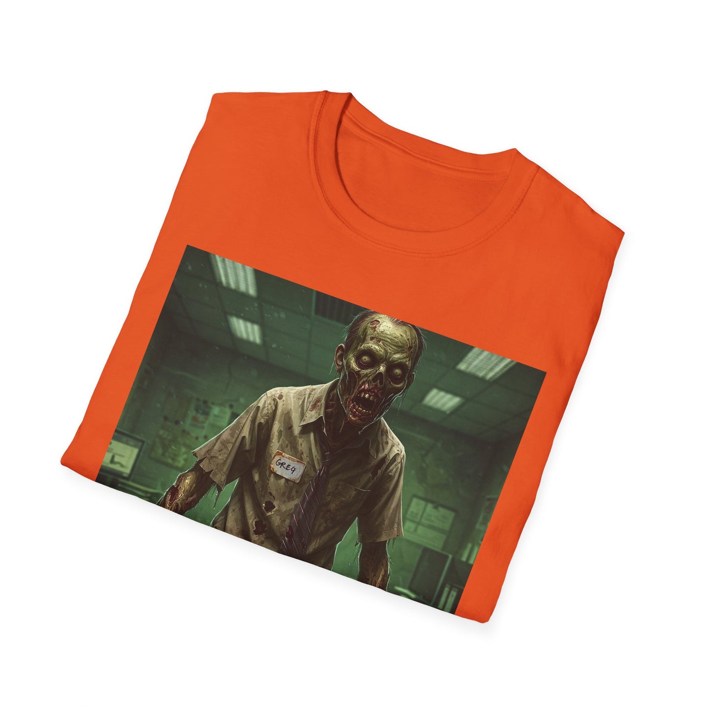 Zombie Office Horror Unisex Softstyle T-Shirt