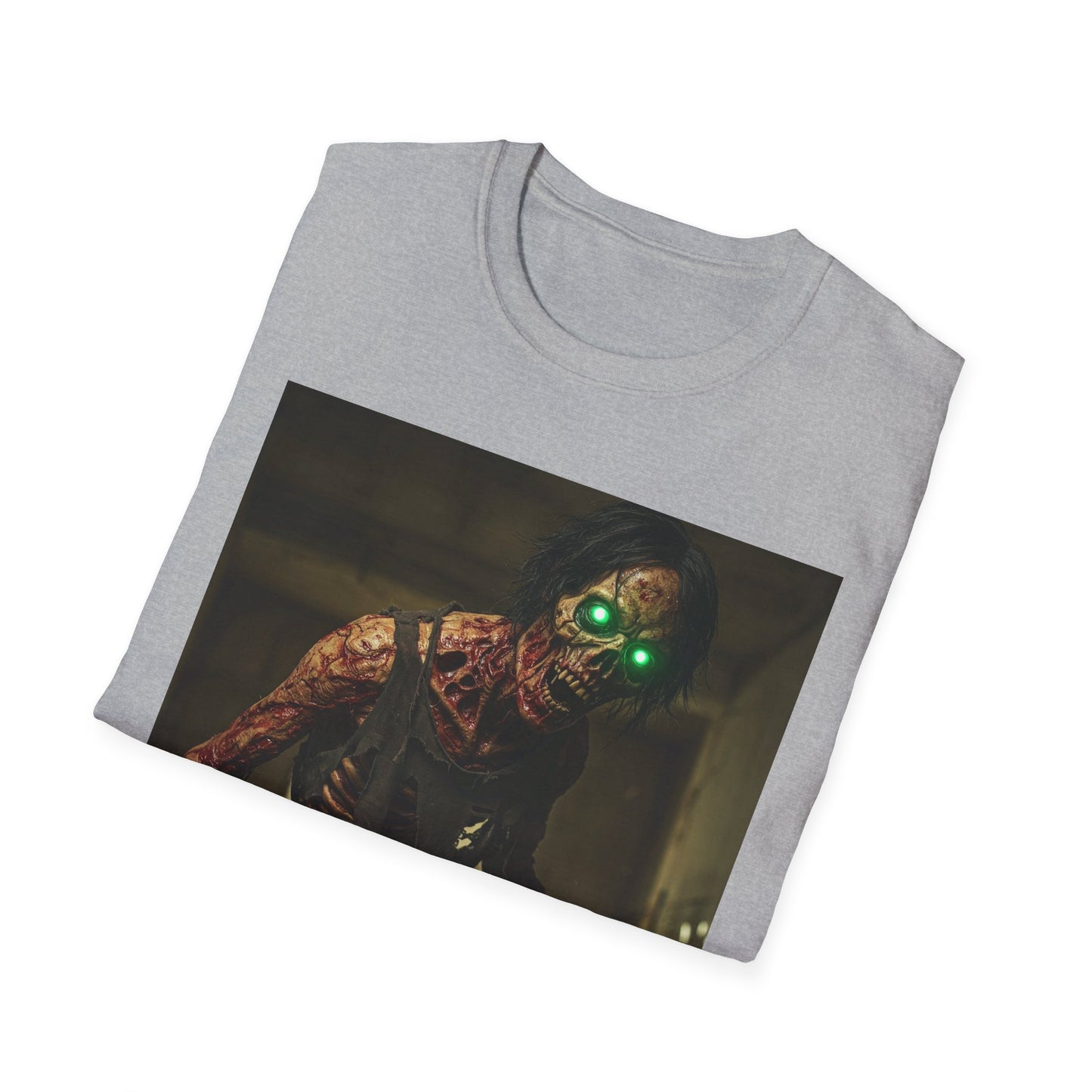 Apocalyptic Portrait Tee, bold, decaying zombie graphic