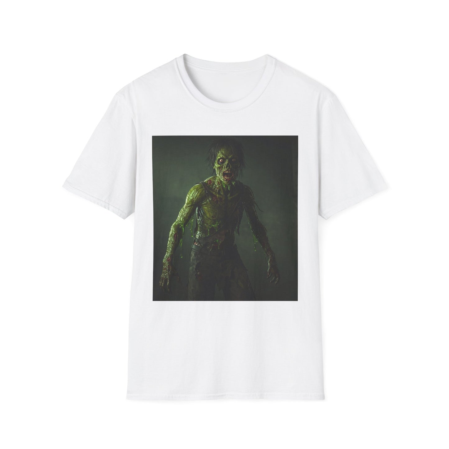 Apocalyptic Portrait Tee, bold, decaying zombie graphic