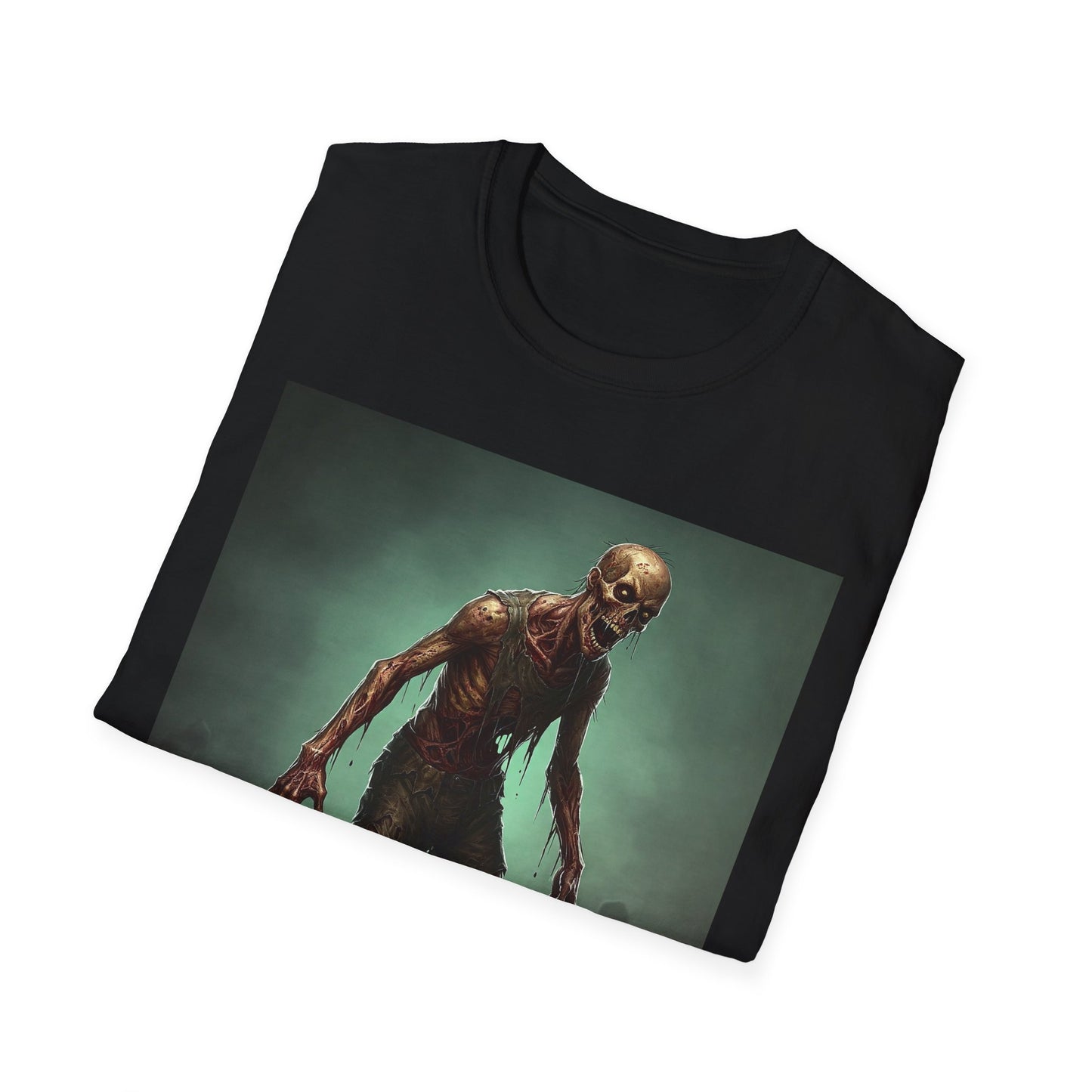 Apocalyptic Portrait Tee, bold, decaying zombie graphic