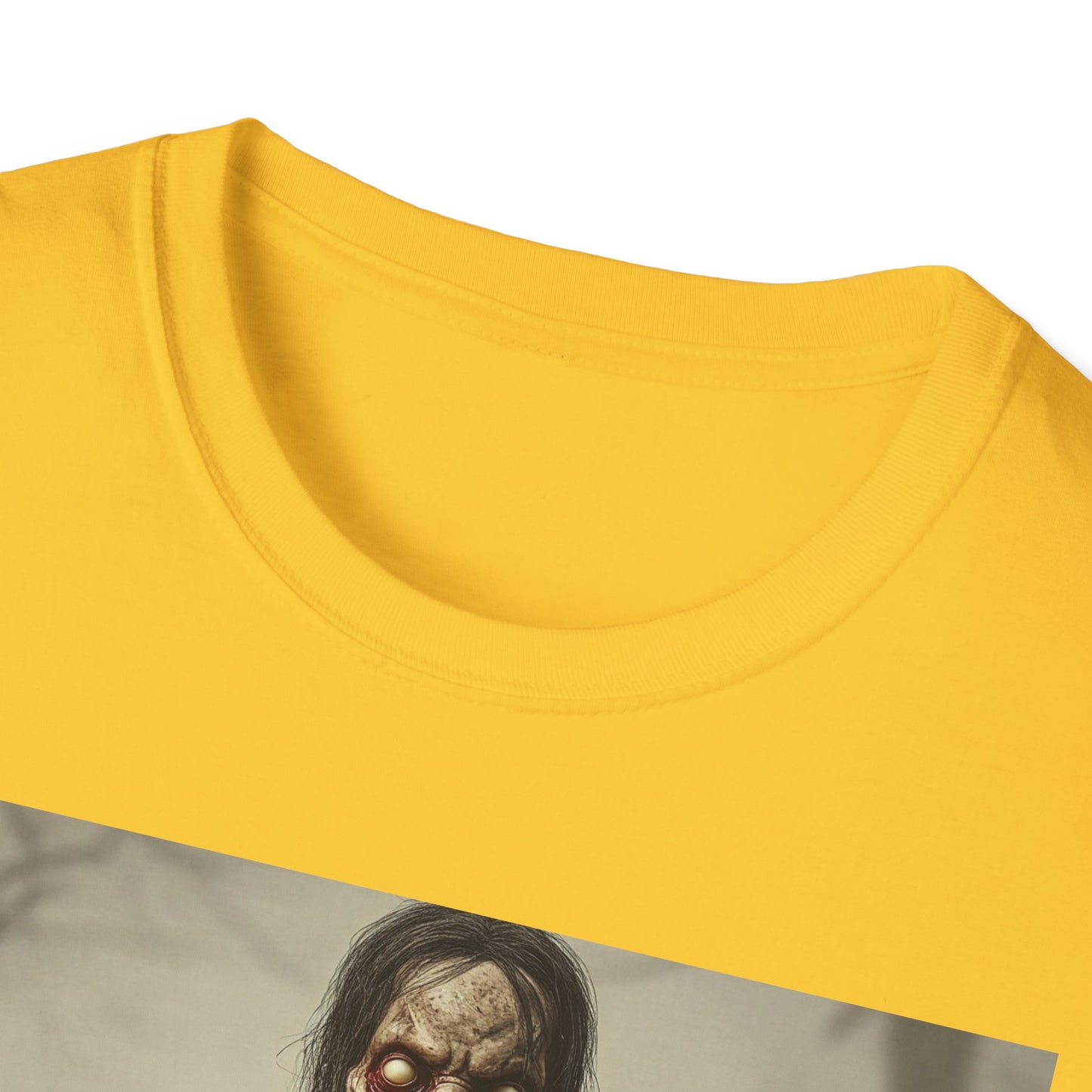 Apocalyptic Portrait Tee, bold, decaying zombie graphic