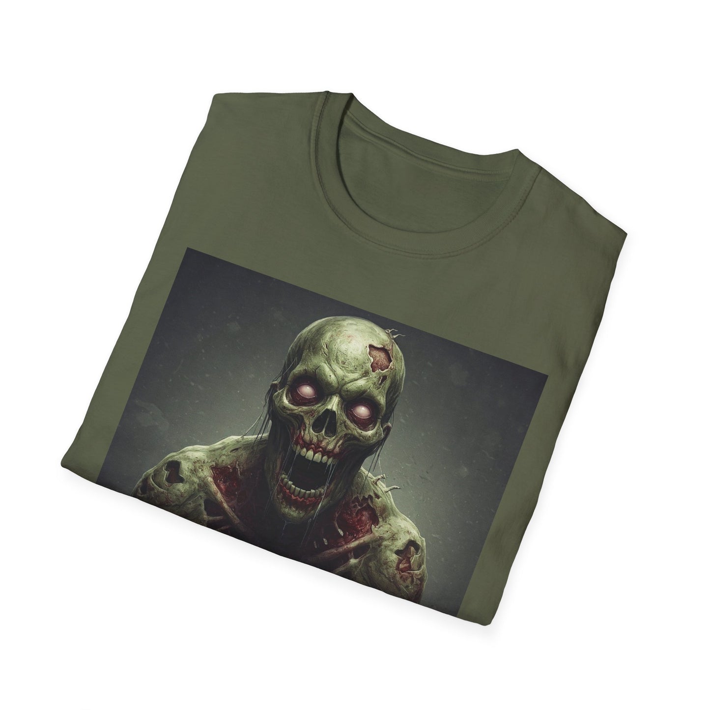 Apocalyptic Portrait Tee, bold, decaying zombie graphic