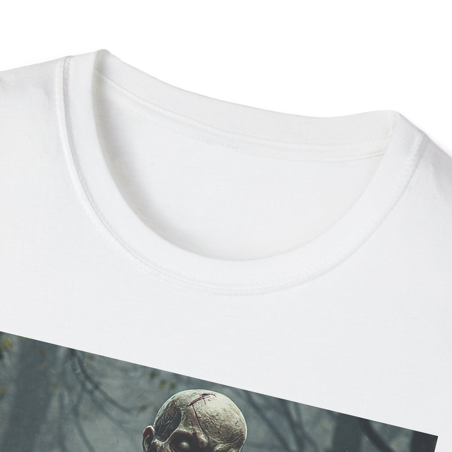 Creepy Zombie Apocalyptic Portrait Tee, bold, decaying zombie graphic